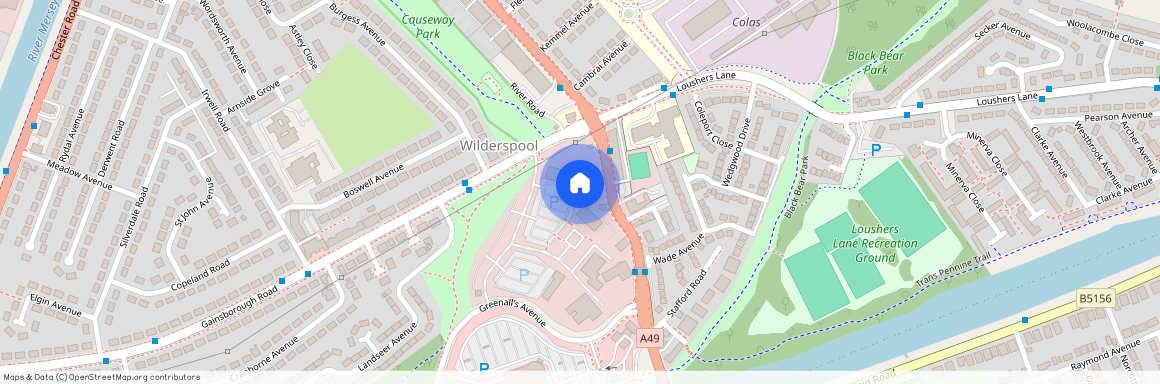 Elphins Drive, Wilderspool Park, Warrington