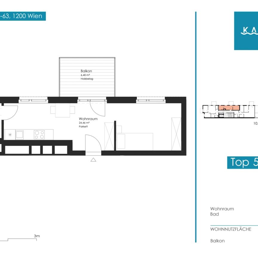 Moderne 1-Zimmer Wohnung in Donaunähe - ab 01.04. beziehbar! - Photo 1