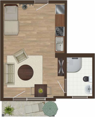 Schicke 1-Raumwohnung für Singles, Senioren und Studenten - Photo 3