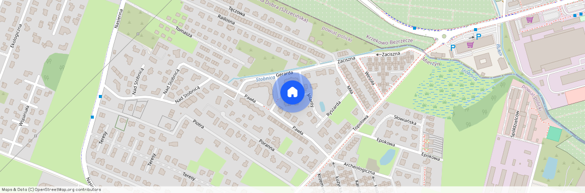 ul. Jolanty, Mierzyn, Dobra (Szczecińska), policki, zachodniopomorskie