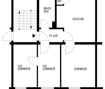 Zentrale Wohnung für die kleine Familie // 1.OG. rechts - Foto 2