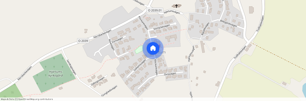 Klockarevägen, Hjärtum