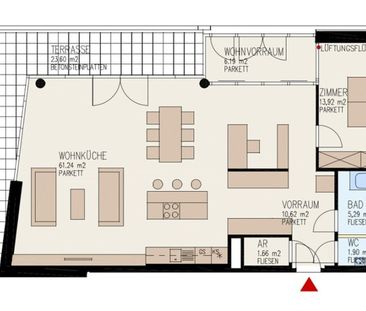 Großzügige 2-Zimmer-Wohnung mit Loftcharakter in Linz nähe Wifi zu ... - Foto 3