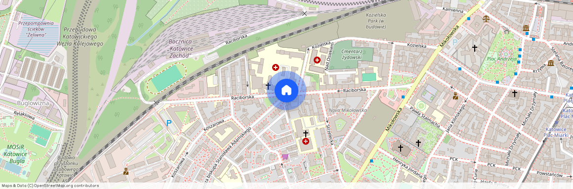 ul. Raciborska, Śródmieście, Katowice, śląskie