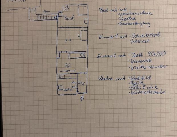 geräumige 2 Zimmer Wohnung mit Garten - Foto 1