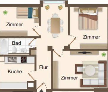 MODERNE WOHNUNG IM HERZEN VON GRENCHEN /1. Nettomietzins GRATIS - Foto 3