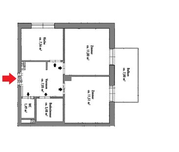 Ruhige 2-Zimmer-Wohnung - Foto 4