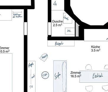 2 Zimmer-Wohnung in St. Gallen - Innenstadt, möbliert, auf Zeit - Photo 2