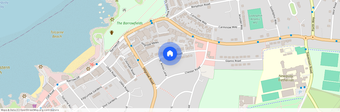 Sandy Lodge Corner, Newquay Cornwall, TR7