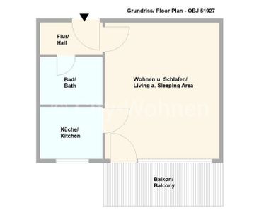 Möblierte 1 Zimmer Wohnung mit Balkon in Hamburg-Stellingen - Photo 5