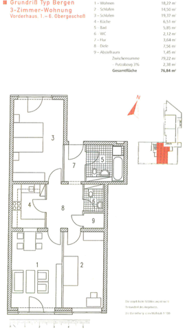 Untermiete: 3 Zimmer Wohnung in Mitte (77m², Parkblick, A) - Photo 3