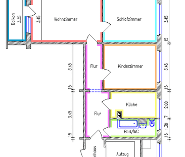 3-Raum-Wohnung mit Balkon - Photo 2