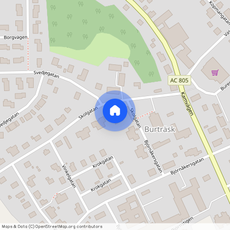 Burträsk, Malå sameby, Västerbotten, Skellefteå, Skolgatan 18