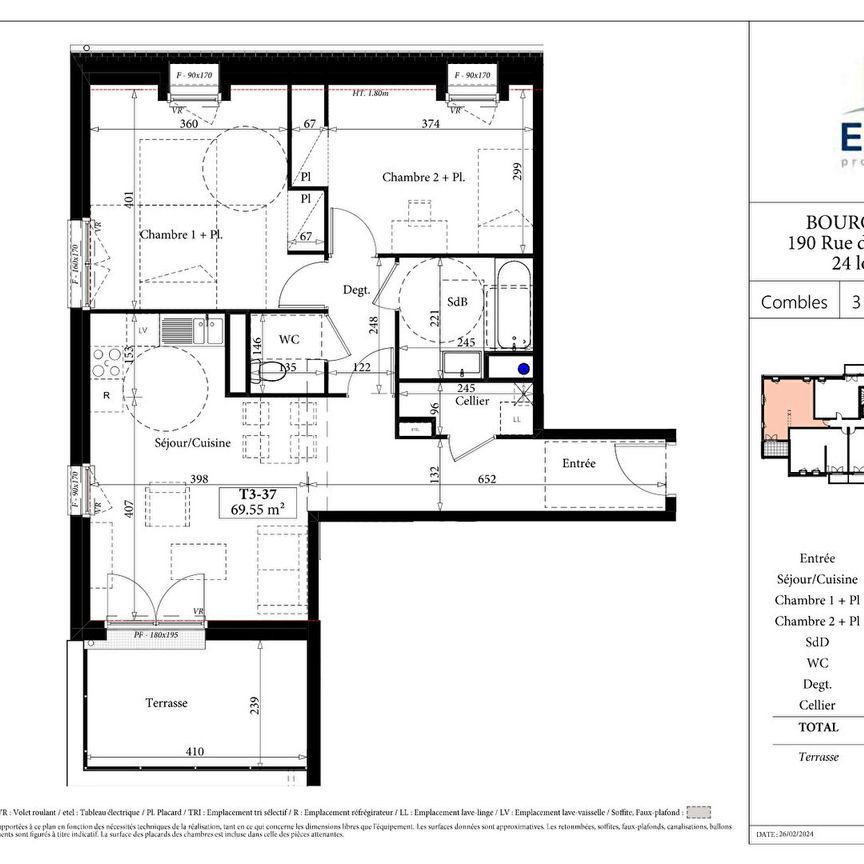 Location Appartement 3 pièces 71m² BOURG ACHARD 27310 - Photo 2