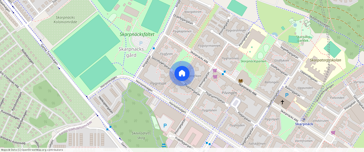 Flyglärargatan **, Skarpnäcks Gård