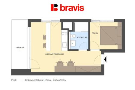 Pronájem 2+kk, Královopolská, Brno: All-in vybavení, lodžie, wifi, gym, garážové stání - Photo 3