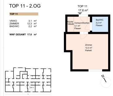 Studentenhit - 1-Zimmer-Wohnung ab 15.Dezember verfügbar! - Erstbez... - Foto 2