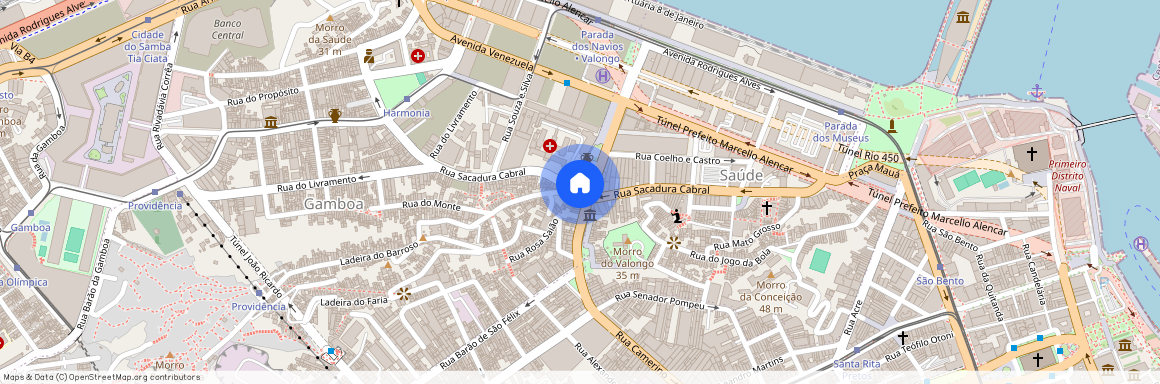 Rua Sacadura Cabral - de 159 ao fim - lado ímpar, Saúde, Rio de Janeiro, RJ, 20221160