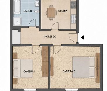 TRILOCALE PROVINCIA DI BO 400 EURO\mese - Photo 3