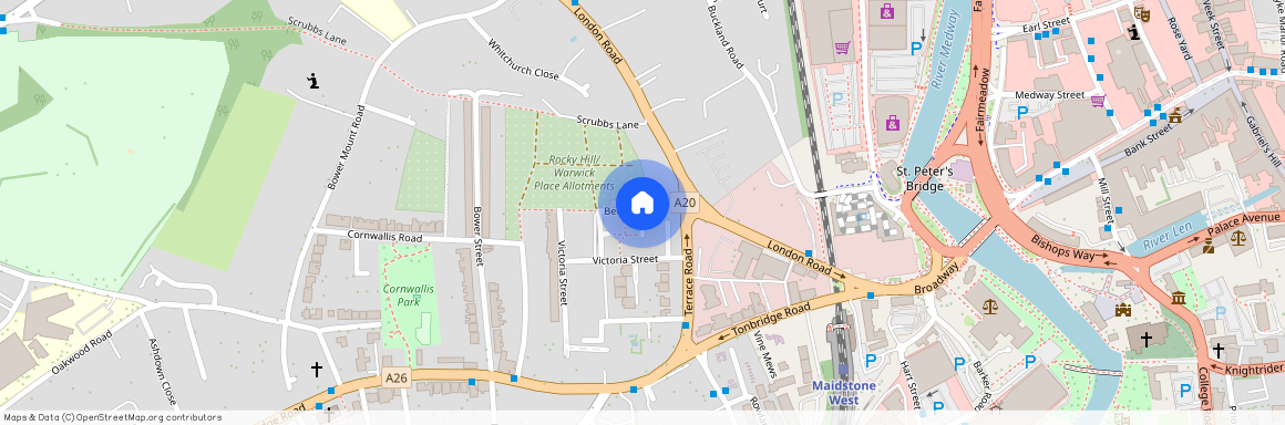 Flat 6 Rock House, 207 Bishops Court, St. Bartholomews Place, ME16 8JB, Bedford Place