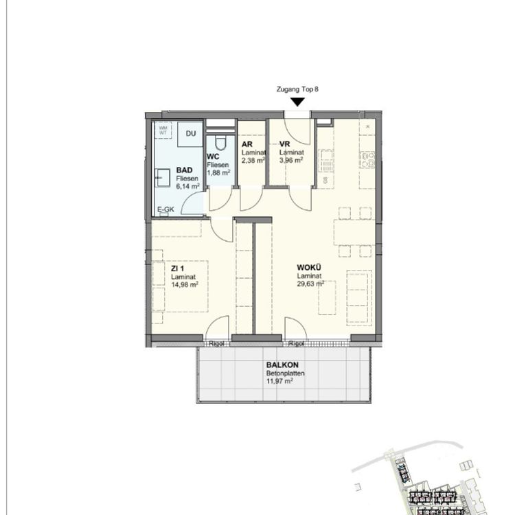 Geförderte Starterwohnung - 5/8 - Foto 2