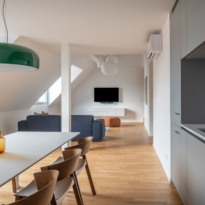 4min zum HB - möblierte 3.5 Zimmerwohnung mit Dachterasse - Photo 1