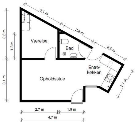 2-værelses studiebolig - Photo 4