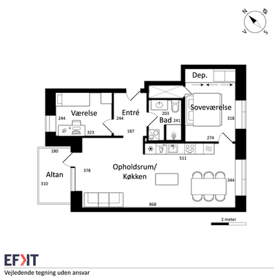 Flot nyopført 3-værelses i Strandhusene - Photo 1