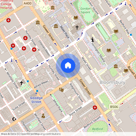 Gower Street, Bloomsbury, WC1E, Bloomsbury, London