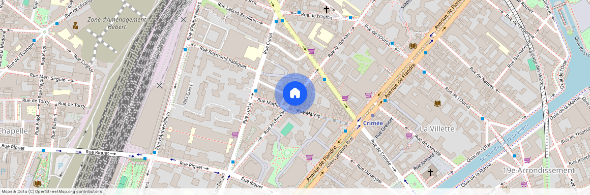 Rue de Crimee, entre Avenue de Flandres et Rue Archereau 75019 Paris (19e arrondissement)