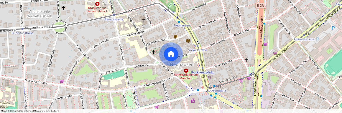 Volkartstraße, 80634 München Neuhausen ca. 4, 0 km north-west of Munich-center