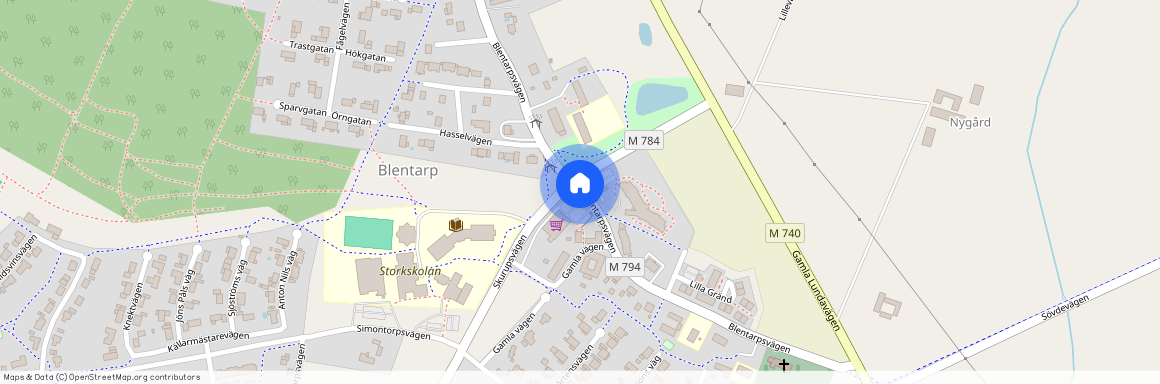 Harsyrevägen, Blentarp