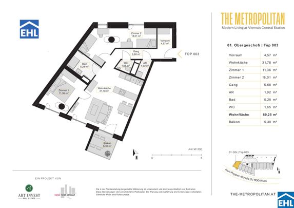 Sonnwendviertel** THE METROPOLITAN – Stilvolles Wohnen! - Photo 1