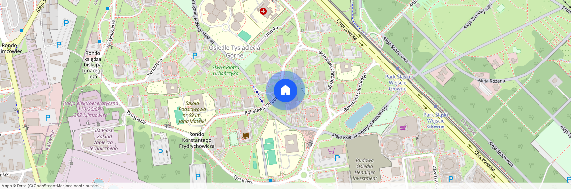 ul. Bolesława Chrobrego, Osiedle Tysiąclecia, Katowice, śląskie