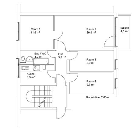 Für sie liebevoll renoviert! 4-Raumwohnung mit Balkon - Foto 2