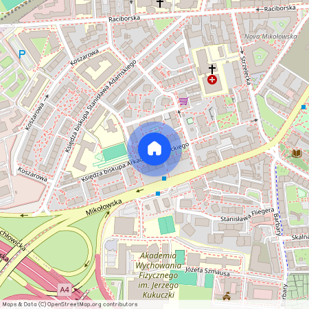 ul. ks. bp. Arkadiusza Lisieckiego, Śródmieście, Katowice, śląskie