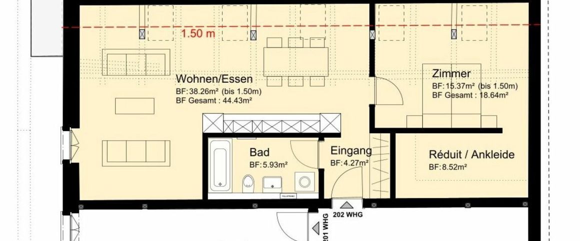 2.5 Zimmer Wohnung 202 2.OG - Foto 1