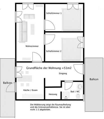 3.5 Zimmer, 51 m² - Foto 5