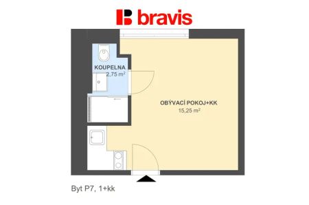 Pronájem bytu 1+kk, Popůvky u Brna, zařízený, sdílená WIFI v ceně - Photo 4