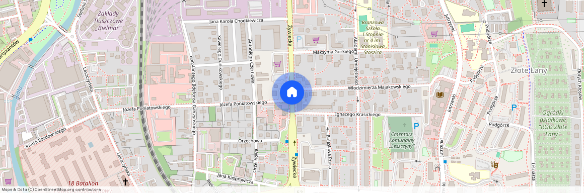 Żywiecka, Bielsko-Biała, Obszary