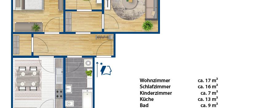 Großzügige 3-Raum mit Balkon in Halles Süden - unweit vom Rannischen Platz - Foto 1