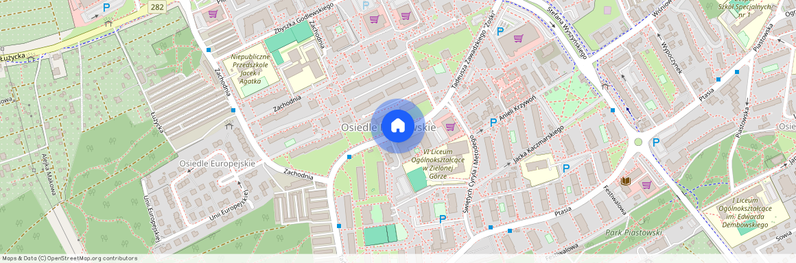 ul. Tadeusza Zawadzkiego "Zośki", Osiedle Piastowskie, Centrum, Zielona Góra, lubuskie