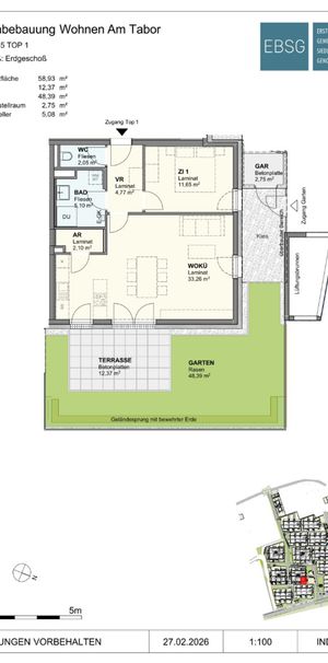 Geförderte Eckgartenwohnung - 5/1 - Photo 2