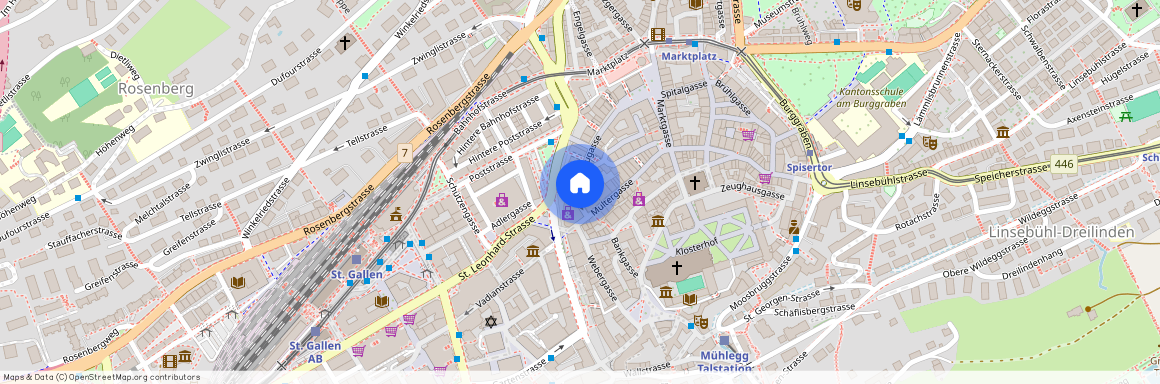 Neugasse 51, 9000 St. Gallen, Lageplan