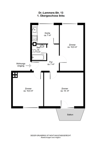 Balkonwohnung in ruhiger Wohnanlage - Foto 5