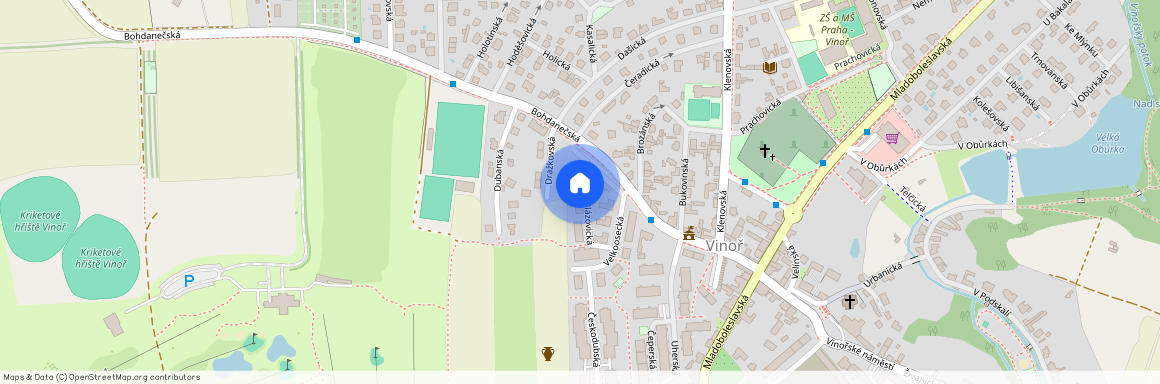 Mlázovická, Praha 9 - Vinoř