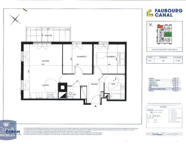 Appartement 3 Pièces 62 m² - Photo 1