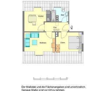 Demnächst frei! 2-Zimmer-Wohnung in Bielefeld Dornberg - Photo 3