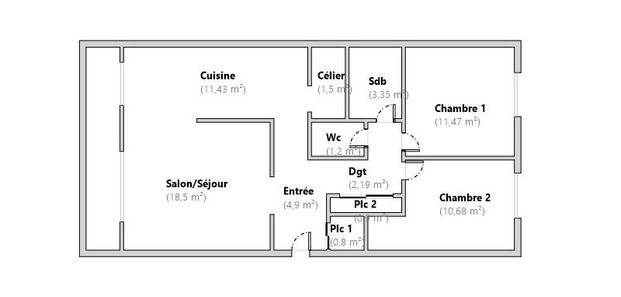 Location appartement 66.92 m², Metz 57050Moselle - Photo 1