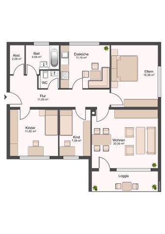 3,5-Zimmer-Wohnung in Lampertheim - Platz für die Familie - Photo 3